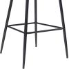 Walker Edison 2-Piece Modern Metal-Frame Upholstered Barstool, Set of 2, Mushroom(Mushroom)