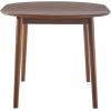 Walker Edison 6 Person Mid-Century Modern Solid Wood Oval Extension Dining Table with Hairpin Legs and Removable Leaf, Caramel(Walnut)