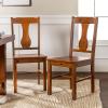 Walker Edison 68″ Drop Leaf Trestle Wood Dining Table in Dark Oak(Chairs)