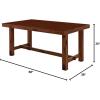 Walker Edison 68″ Drop Leaf Trestle Wood Dining Table in Dark Oak(Dining Table)
