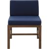 Walker Edison AZWSAN3PCDBBU Ravello Modular 3 Piece Outdoor Patio Set, Navy Blue/Dark Brown(Dark Brown/Navy Blue)