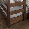 Walker Edison Alexander Classic Solid Wood Stackable Jr Twin over Twin Bunk Bed, Twin over Twin, Walnut(Walnut)