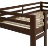 Walker Edison Alexander Classic Solid Wood Stackable Jr Twin over Twin Bunk Bed, Twin over Twin, Walnut(Walnut)