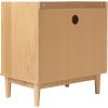 Walker Edison Blythe Mid-Century Modern Tray-Top Storage Nightstand 25 Inch White(Natural Pine)