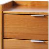 Walker Edison Blythe Scandi Minimalist 5-Drawer Solid Wood Dresser, 43 Inch, Caramel