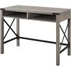 Walker Edison Callum Modern Farmhouse Metal X Writing Desk, 42 Inch, Grey Wash(Grey Wash)