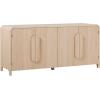 Walker Edison Chantelle Sideboard Buffet with Storage, 64″, Coastal Oak(Coastal Oak)