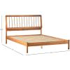 Walker Edison Clemente Mid-Century Modern Spindle Headboard King Bedframe, King Size, Caramel(Caramel)