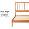 Walker Edison Clemente Mid-Century Modern Spindle Headboard King Bedframe, King Size, Caramel(Caramel)
