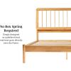 Walker Edison Clemente Mid-Century Modern Spindle Headboard King Bedframe, King Size, Caramel(Natural Pine)