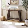 Walker Edison Colt Modern Farmhouse Solid Wood Entry Table, 40 Inch, Espresso(Espresso)