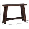 Walker Edison Colt Modern Farmhouse Solid Wood Entry Table, 40 Inch, Espresso(Espresso)