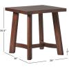 Walker Edison Colt Modern Farmhouse Solid Wood Round Side Table, 18 Inch, Espresso(Medium Brown)