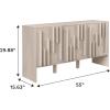 Walker Edison Contemporary Detailed 3-Door Sideboard 55 Inch Ivory Oak(Ivory Oak)