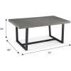 Walker Edison Durango Distressed Solid Wood Dining Table, 72 Inch, Mahogany(Grey)