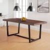 Walker Edison Durango Distressed Solid Wood Dining Table, 72 Inch, Mahogany(Mahogany)