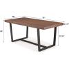 Walker Edison Durango Distressed Solid Wood Dining Table, 72 Inch, Mahogany(Mahogany)