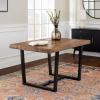 Walker Edison Durango Distressed Solid Wood Dining Table, 72 Inch, Mahogany(Rustic Oak)