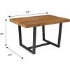 Walker Edison Durango Distressed Solid Wood Dining Table, 72 Inch, Mahogany(Rustic Oak)