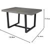 Walker Edison Durango Distressed Solid Wood Dining Table, 72 Inch, Rustic Oak(Grey)