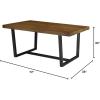Walker Edison Durango Distressed Solid Wood Dining Table, 72 Inch, Rustic Oak(Rustic Oak)