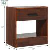 Walker Edison Easy Assembly™ Solid Wood 1-Drawer Nightstand with Handle Walnut(Walnut)