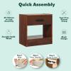 Walker Edison Easy Assembly™ Solid Wood 1-Drawer Nightstand with Handle Walnut(Walnut)