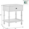 Walker Edison Easy Assembly Wood 2 Drawer Spindle Nightstand – Natural(White)