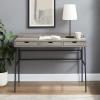 Walker Edison Eleanor 42 Inch Contemporary 3 Drawer Angled Writing Desk – Grey Wash(Grey Wash)
