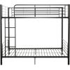Walker Edison Elodie Urban Industrial Twin over Twin Metal Bunk Bed, Twin over Twin, Black(Black)
