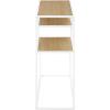 Walker Edison Finley Contemporary Floating Shelf Entry Table, 42 Inch, Coastal Oak/White