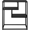 Walker Edison Finley Contemporary Floating Shelf Side Table, 16 Inch, Black(Solid Black)