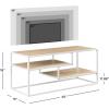 Walker Edison Finley Contemporary Floating Shelf TV Stand for TVs up to 43 Inches, 40 Inch, Coastal Oak/White(Coastal Oak / White)