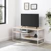Walker Edison Finley Contemporary Floating Shelf TV Stand for TVs up to 43 Inches, 40 Inch, Coastal Oak/White(Coastal Oak / White)