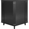 Walker Edison Fretwork Corner Accent Cabinet – Black(Black)
