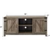 Walker Edison Georgetown Modern Farmhouse Double Barn Door TV Stand for TVs up to 65 Inches, 58 Inch, Grey
