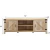 Walker Edison Georgetown Modern Farmhouse Double Barn Door TV Stand for TVs up to 80 Inches, 70 Inch, Rustic Oak, Without Fireplace, 15.75 x 70 x 24 inches(White Oak)