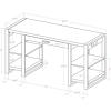 Walker Edison Industrial Wood Computer Writing Desk 4 Storage Shelves and Gaming Gamer Command Center Workstation Desk Home Office, 60 Inch, Driftwood(Driftwood)