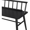 Walker Edison Lennon Boho Solid Wood Low Spindle-Back Bench 47 Inch Black(Black)