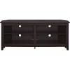 Walker Edison Maxwell Classic 2 Shelf Corner TV Stand for TVs up to 65 Inches, 58 Inch, Espresso(Espresso)