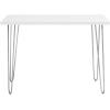 Walker Edison Mid Century Modern Hairpin Wood Laptop Computer Writing Desk Home Office Workstation Small, 42 Inch, White