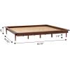 Walker Edison Mid Century Modern Solid Wood Platform Bed Headboard Footboard Bed Frame Bedroom, King, Caramel(Walnut)