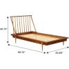 Walker Edison Mid Century Modern Solid Wood Spindle Platform Bed Headboard Footboard Bed Frame Bedroom, Twin, Caramel(Caramel)