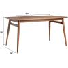 Walker Edison Mid-Century Modern Solid Wood Tapered-Leg Dining Table, 59 Inch, Walnut(Walnut)