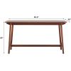 Walker Edison Mid-Century Modern Solid Wood Trestle Base Dining Table, 60 Inch, Walnut Veneer(Walnut)