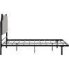 Walker Edison Miriam Modern Metal-Frame Upholstered Queen Bedframe, Queen Size, Tan(Grey)