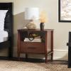 Walker Edison Modern 1-Drawer Nightstand, 20 Inch, Walnut 20-Inch(Walnut 20-inch)