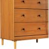 Walker Edison Modern 6-Drawer Solid Wood Dresser Bedroom Storage, 57 Inch, White(Caramel-t)