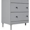 Walker Edison Modern 6-Drawer Solid Wood Dresser Bedroom Storage, 57 Inch, White(Grey-t)