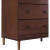 Walker Edison Modern 6-Drawer Solid Wood Dresser Bedroom Storage, 57 Inch, White(Walnut-t)
